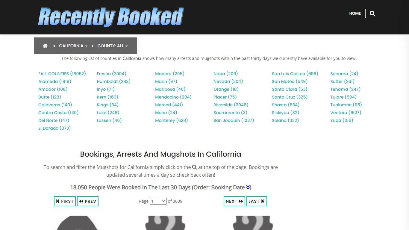 Bookings, Arrests and Mugshots in Santa Cruz County, California